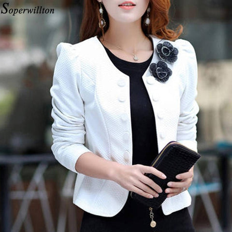 Blazer Mujer Feminino Suit Jacket Female 2018 Spring Long Sleeve Ladies Blazers Office Tops Double Breasted Short Coat  BL01