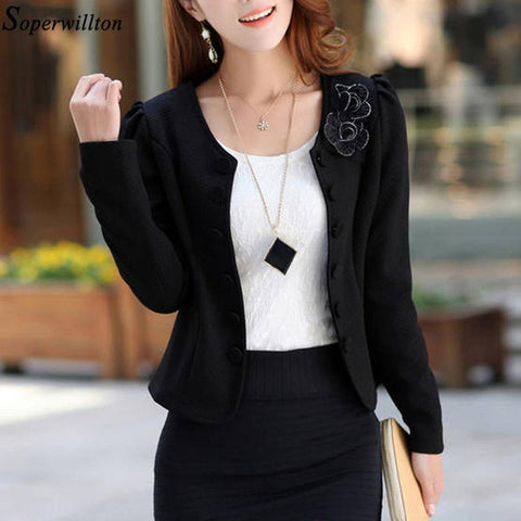 Blazer Mujer Feminino Suit Jacket Female 2018 Spring Long Sleeve Ladies Blazers Office Tops Double Breasted Short Coat  BL01