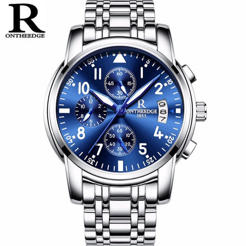 Hot!! Top Luxury Brand Men Watches Chronograph Men Sports Watches Waterproof Full Solid Steel Men Quartz Watch Relogio Masculino