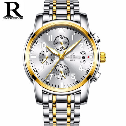 Hot!! Top Luxury Brand Men Watches Chronograph Men Sports Watches Waterproof Full Solid Steel Men Quartz Watch Relogio Masculino