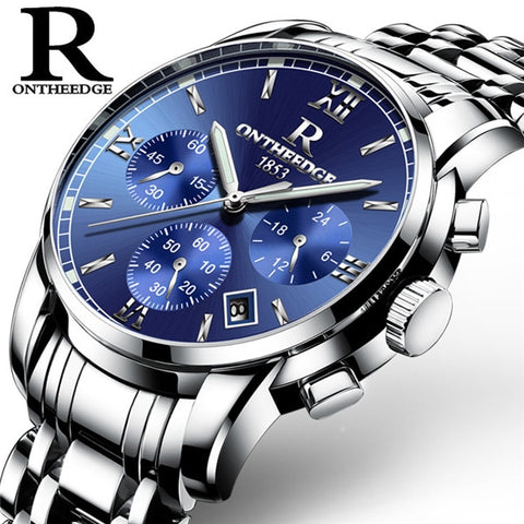 Hot!! Top Luxury Brand Men Watches Chronograph Men Sports Watches Waterproof Full Solid Steel Men Quartz Watch Relogio Masculino