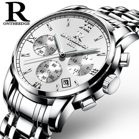 Hot!! Top Luxury Brand Men Watches Chronograph Men Sports Watches Waterproof Full Solid Steel Men Quartz Watch Relogio Masculino