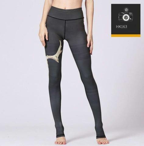 2018 Printed Yoga Pants Women High Waist Yoga Leggings for Fitness Sports Tight Pants Seamless Running Leggings Sport Trousers