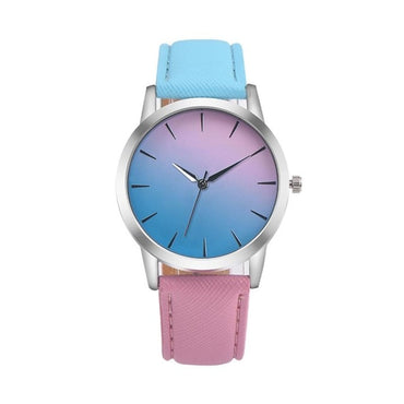 Retro Rainbow Design Leather Band Analog Alloy Quartz Wrist Watch Relogio Feminino Women Watches Reloj Mujer Bayan Kol Saati