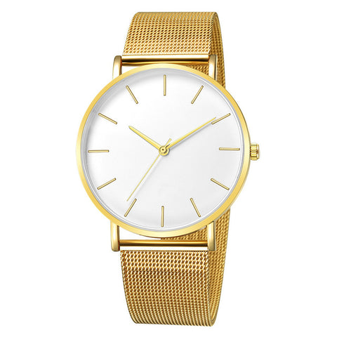 Montre Femme Modern Fashion Black Quartz Watch Women Mesh Stainless Steel Bracelet High Quality Casual Wrist Watch for Woman