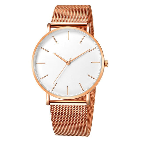 Montre Femme Modern Fashion Black Quartz Watch Women Mesh Stainless Steel Bracelet High Quality Casual Wrist Watch for Woman