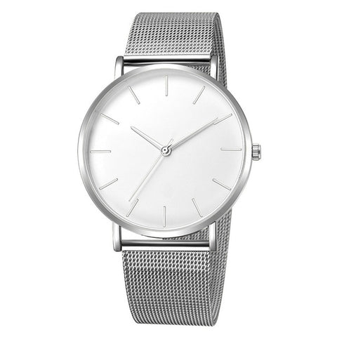 Montre Femme Modern Fashion Black Quartz Watch Women Mesh Stainless Steel Bracelet High Quality Casual Wrist Watch for Woman
