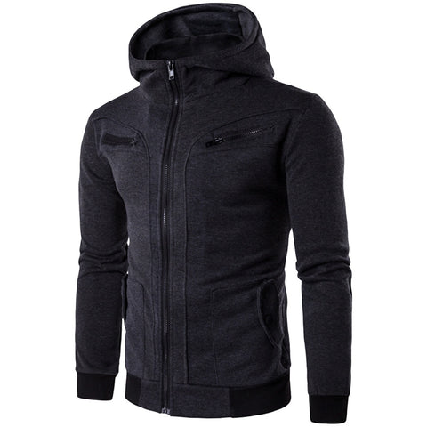 Jacket Men Fashion  Solid Long Sleeve  Outerwear & Coats Autumn Warm  Zipper  Men's jackets chaqueta hombre   18NOV5