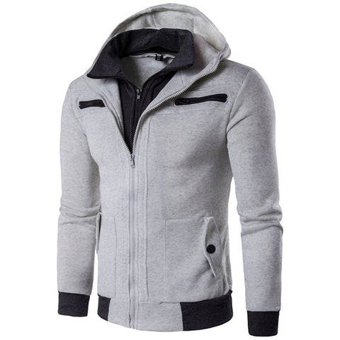 Jacket Men Fashion  Solid Long Sleeve  Outerwear & Coats Autumn Warm  Zipper  Men's jackets chaqueta hombre   18NOV5