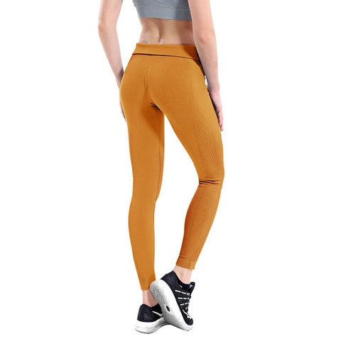 DutteDutta Women High Elastic Fitness Sport Leggings Yoga Pants Slim Running Tights Sportswear Sports Pants Trousers Clothing