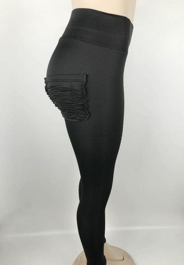 VEAMORS Women Sports Yoga Pants Slim Exercise Fitness Leggings Sexy Push Up Pants With Pockets Ladies Solid Color Gym Leggings