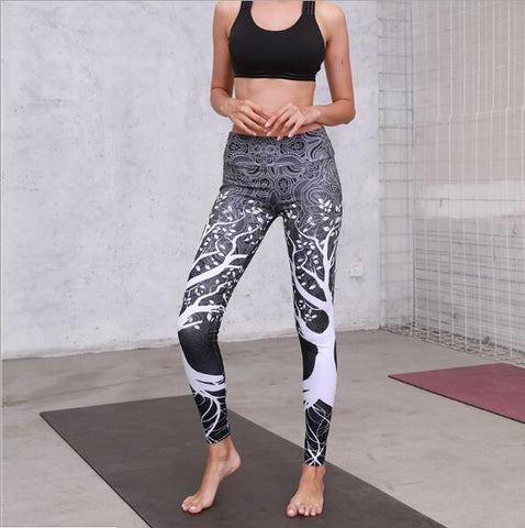 2019 Mandala Leggings Yoga Pants Fitness Sexy Push Up Tight Wear Gym Training Sport Running Leggings Elastic Slim Women's Pants