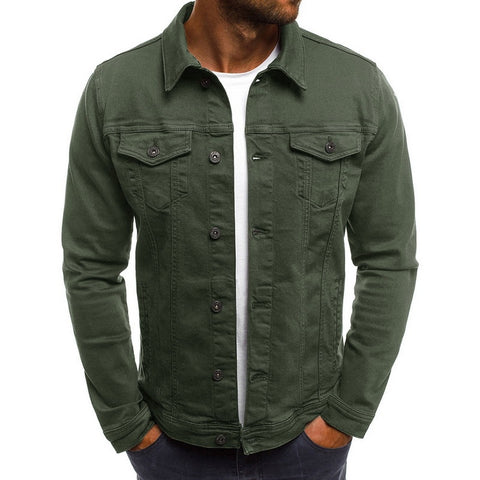 drop shipping 2018 Men's Denim Jacket  Fashion Jeans Jackets Slim Fit Casual Streetwear Vintage Men Jean outwear LBZ22