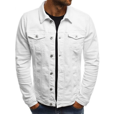 drop shipping 2018 Men's Denim Jacket  Fashion Jeans Jackets Slim Fit Casual Streetwear Vintage Men Jean outwear LBZ22