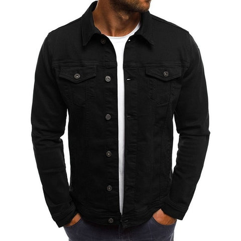 drop shipping 2018 Men's Denim Jacket  Fashion Jeans Jackets Slim Fit Casual Streetwear Vintage Men Jean outwear LBZ22