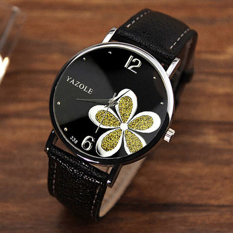 YAZOLE Ladies Wrist Watch Women 2019 Top Brand Famous Female Clock Quartz Watch Flowers Wristwatch Montre Femme Relogio Feminino