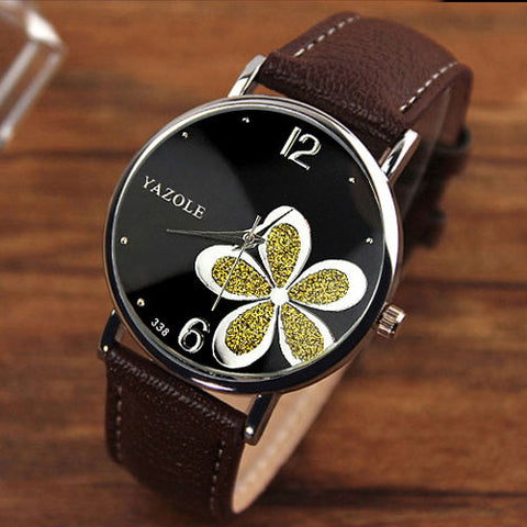 YAZOLE Ladies Wrist Watch Women 2019 Top Brand Famous Female Clock Quartz Watch Flowers Wristwatch Montre Femme Relogio Feminino