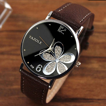 YAZOLE Ladies Wrist Watch Women 2019 Top Brand Famous Female Clock Quartz Watch Flowers Wristwatch Montre Femme Relogio Feminino