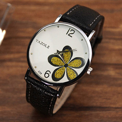 YAZOLE Ladies Wrist Watch Women 2019 Top Brand Famous Female Clock Quartz Watch Flowers Wristwatch Montre Femme Relogio Feminino