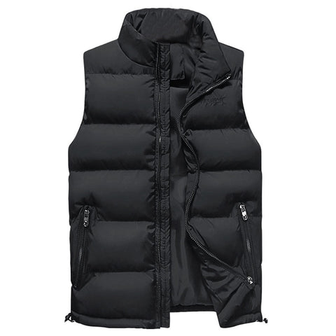 drop shipping men winter waistcoat Warm Sleeveless Winter Jacket Mens Vest Fashion Autumn Casual Coats M-5XL AXP189
