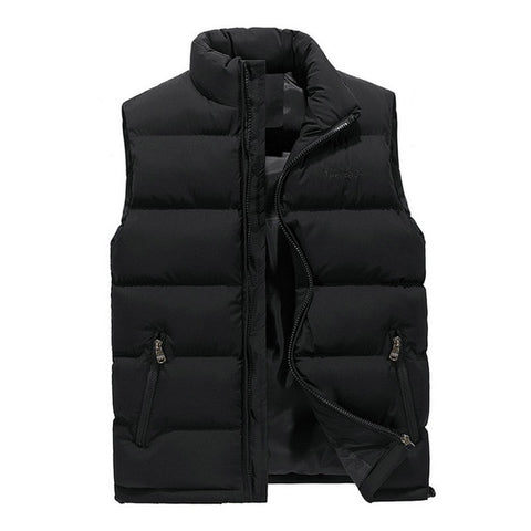 drop shipping men winter waistcoat Warm Sleeveless Winter Jacket Mens Vest Fashion Autumn Casual Coats M-5XL AXP189