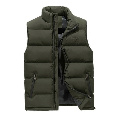 drop shipping men winter waistcoat Warm Sleeveless Winter Jacket Mens Vest Fashion Autumn Casual Coats M-5XL AXP189