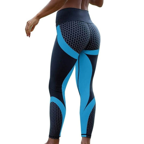2019 Hot Honeycomb Printed Yoga Pants Women Push Up Sport Leggings Professional Running Leggins Sport Fitness Tights Trousers