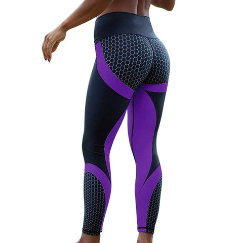 2019 Hot Honeycomb Printed Yoga Pants Women Push Up Sport Leggings Professional Running Leggins Sport Fitness Tights Trousers