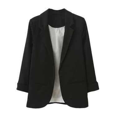 Fashion Women 2018 Winter Clothes Women OL Style Nine Quarter Cuffed  Sleeve  Blazer Elegant Slim Suit Coat
