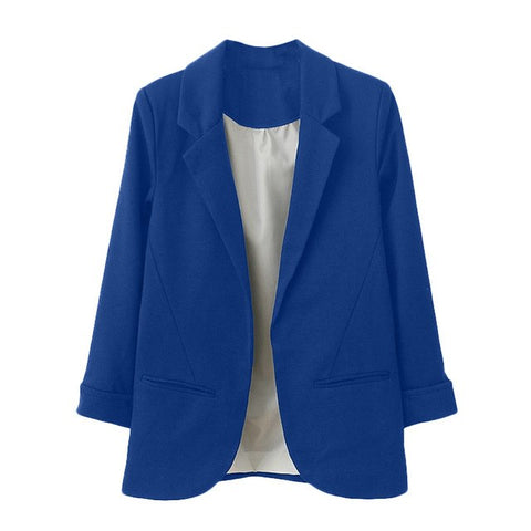 Fashion Women 2018 Winter Clothes Women OL Style Nine Quarter Cuffed  Sleeve  Blazer Elegant Slim Suit Coat