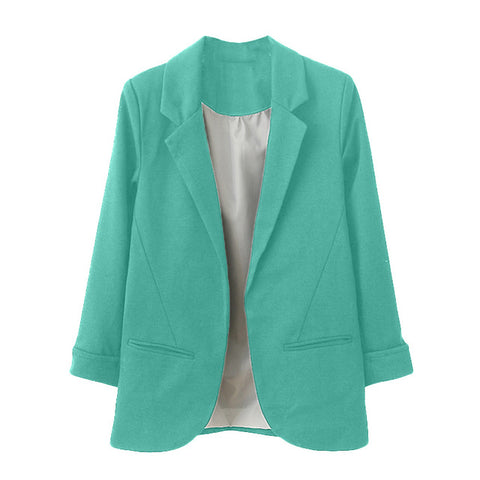 Fashion Women 2018 Winter Clothes Women OL Style Nine Quarter Cuffed  Sleeve  Blazer Elegant Slim Suit Coat