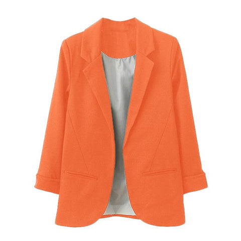 Fashion Women 2018 Winter Clothes Women OL Style Nine Quarter Cuffed  Sleeve  Blazer Elegant Slim Suit Coat