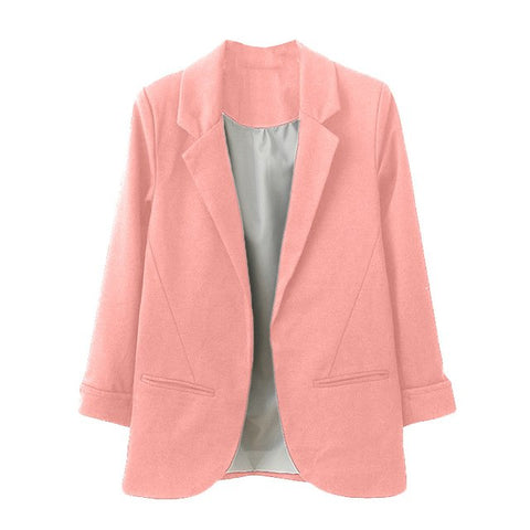 Fashion Women 2018 Winter Clothes Women OL Style Nine Quarter Cuffed  Sleeve  Blazer Elegant Slim Suit Coat