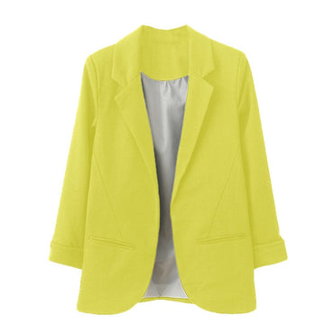 Fashion Women 2018 Winter Clothes Women OL Style Nine Quarter Cuffed  Sleeve  Blazer Elegant Slim Suit Coat