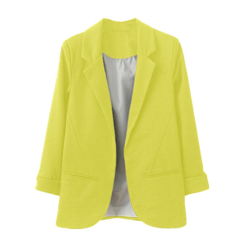 Fashion Women 2018 Winter Clothes Women OL Style Nine Quarter Cuffed  Sleeve  Blazer Elegant Slim Suit Coat